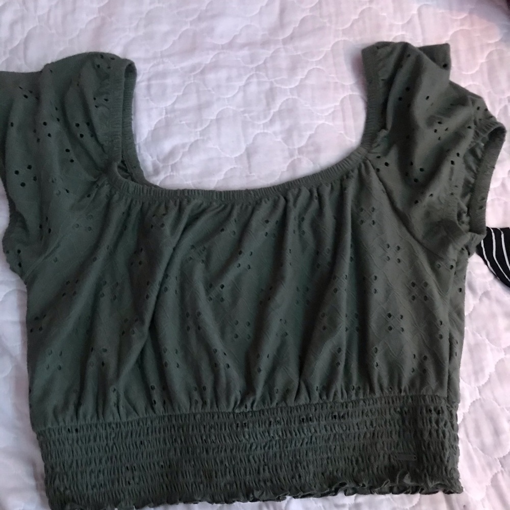 Dark green crop top